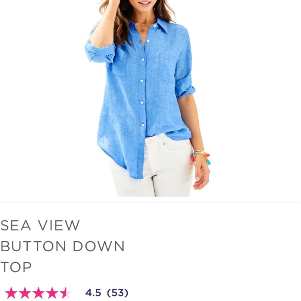 Lilly Pulitzer Sea View Button Down Top